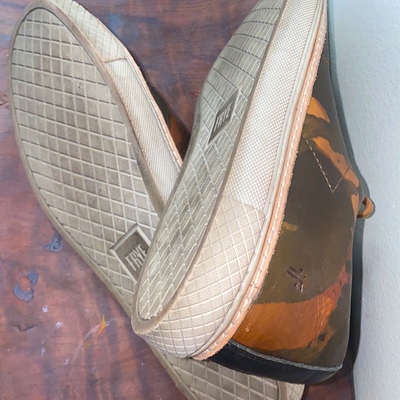 Not for sale Frye Lace Leather camo dress Sneaker Cognac brown Size 10 - Picture 5 of 5